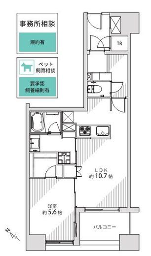 DIPS神楽坂 2階 間取り図