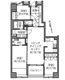 アクシアフォレスタ麻布 6階 間取り図