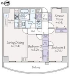 朝日マンション駒場 5階 間取り図