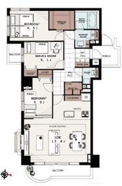 朝日マンション駒場 7階 間取り図