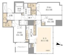 大崎ウエストシティタワーズ ウエスト 37階 間取り図