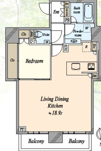 ベイサイドタワー晴海 14階 間取り図