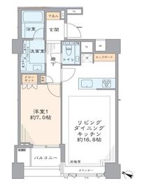 グランスイート六番町 1階 間取り図