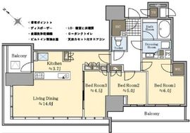 ブランズ愛宕虎ノ門 3階 間取り図