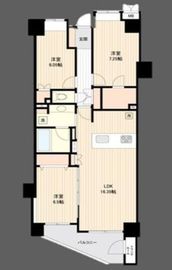 スパシエソリデ目黒 7階 間取り図