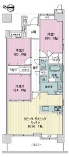 スパシエソリデ目黒 1階 間取り図