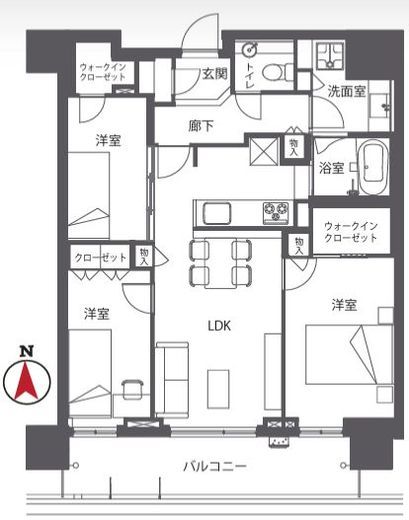 スパシエソリデ目黒 42階 間取り図