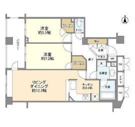 レジデンシャルアート代々木公園 4階 間取り図