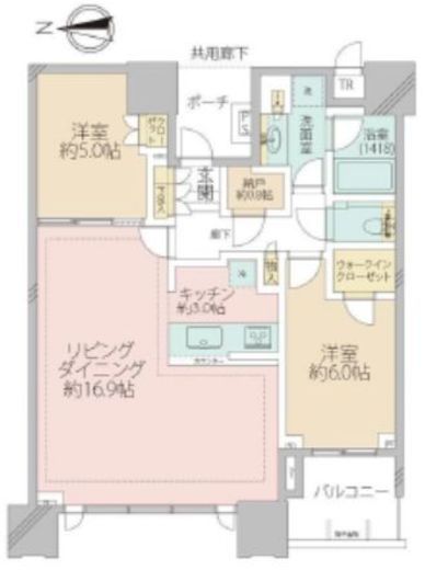 ドゥ・トゥール 36階 間取り図