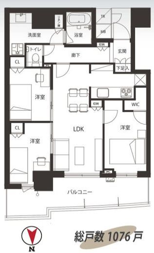 スパシエソリデ目黒 35階 間取り図