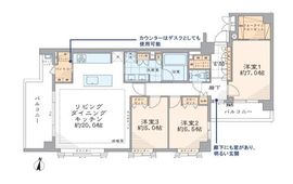 デュオヒルズ御殿山 4階 間取り図