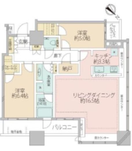 ステーションプラザタワー 13階 間取り図