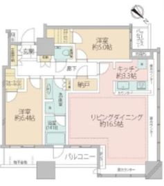 ステーションプラザタワー 13階 間取り図
