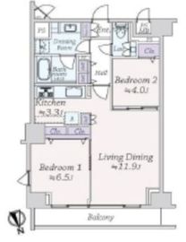 コンパートメント東京中央 9階 間取り図