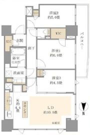 ファーストリアルタワー新宿 17階 間取り図