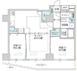 ファーストリアルタワー新宿 5階 間取り図