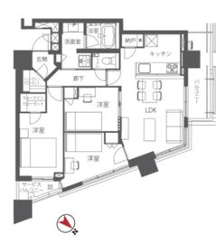 ファーストリアルタワー新宿 13階 間取り図