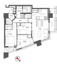 ファーストリアルタワー新宿 13階 間取り図