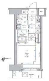 ステージグランデ芝大門 7階 間取り図