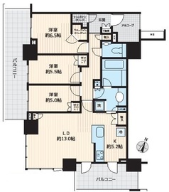 プラウドタワー千代田富士見レジデンス 4階 間取り図