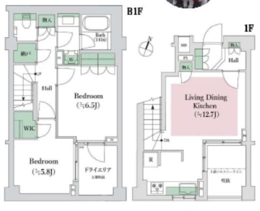 オープンレジデンス南青山イーストテラス 1階 間取り図
