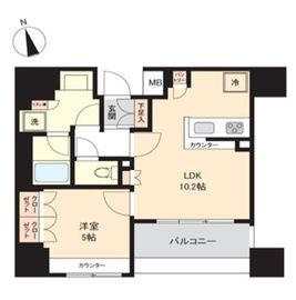 クレヴィア東京八丁堀湊ザ・レジデンス 4階 間取り図