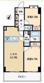 プレール・ドゥーク中目黒 6階 間取り図