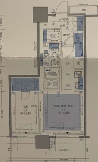 プラウドタワー亀戸クロス 7階 間取り図
