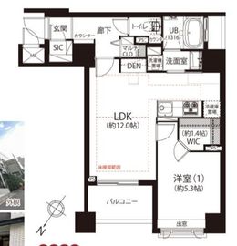 プレール・ドゥーク中目黒 4階 間取り図
