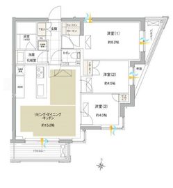 ロイヤルシーズン桜新町 3階 間取り図