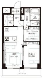 白金グランドハイツ 6階 間取り図