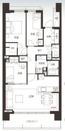 HARUMI FLAG SUN VILLAGE (晴海フラッグ サンヴィレッジ) 12階 間取り図