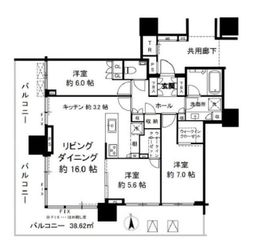 エスティメゾン銀座 8階 間取り図