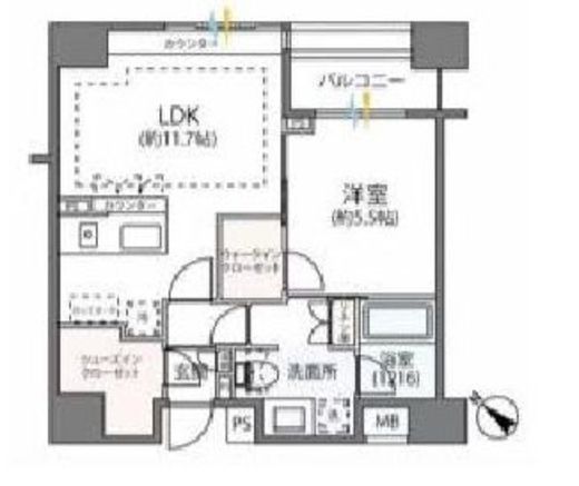コンポジット日本橋 14階 間取り図