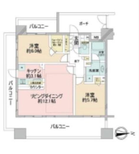 五番町マンション 6階 間取り図