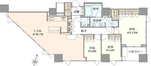 K’s麹町（ケーズ麹町） 19階 間取り図