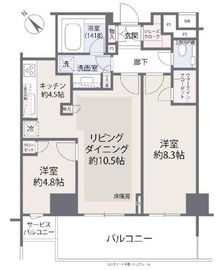 レジディア神田岩本町 1階 間取り図