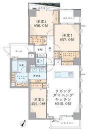 ジェイパーク神楽坂 12階 間取り図