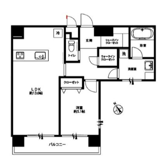 グランハイツ代々木 4階 間取り図