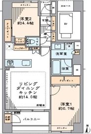 グランハイツ代々木 9階 間取り図