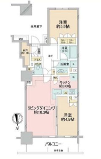 グランハイツ代々木 5階 間取り図