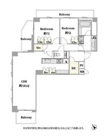ジオグランデ代々木の杜 2階 間取り図