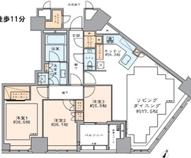ブリリア一番町 7階 間取り図