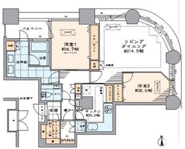 センチュリーパークタワー 36階 間取り図