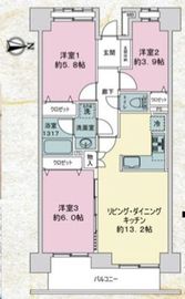 ザ・ウエストミンスター南平台 3階 間取り図