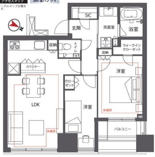 グランスイート銀座レスティモナーク 26階 間取り図