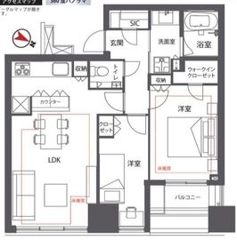 グランスイート銀座レスティモナーク 26階 間取り図
