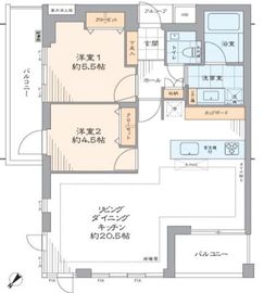 D'クラディア神宮外苑ハイヴァリー 4階 間取り図