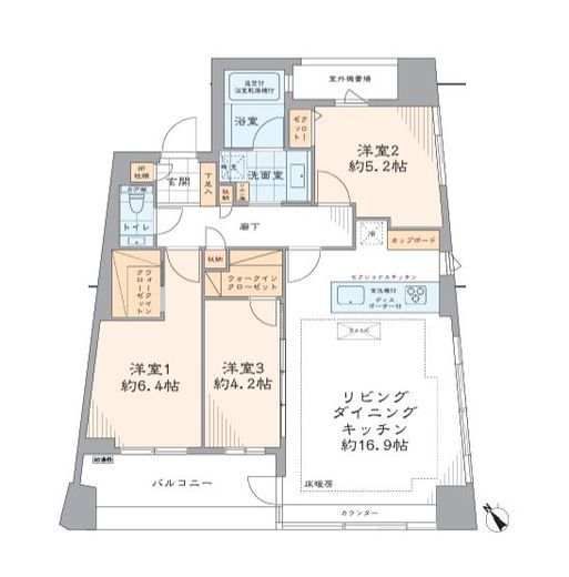 フリージアテラス 4階 間取り図