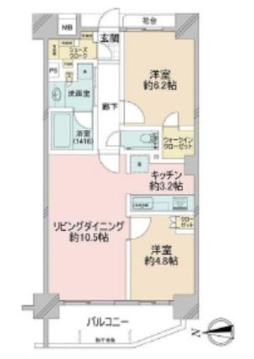 プレジール尾久ステーションマークス 9階 間取り図